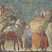 St Francis Giving his Cloak to a Poor Man Giotto